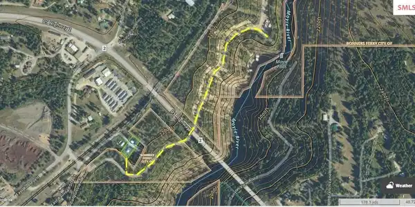 Image 4: Less than 1/2 mile to Moyie River Boat Launch and Picnic Area via Canyon View Rd.