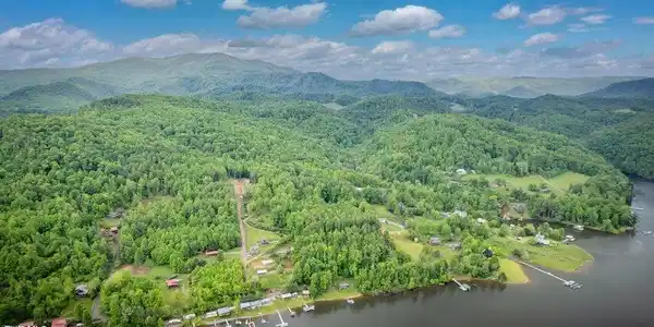 Image 4: lot 9 aerial of land lake dock