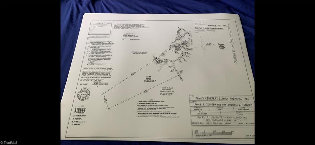 Image 1: Survery of property marking off the family cemetery easement