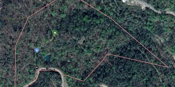 Image 3: Aerial showing gate, well, pond, and shed
