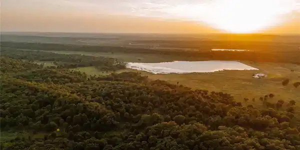 Image 2: Expansive land featuring wooded areas, open fields