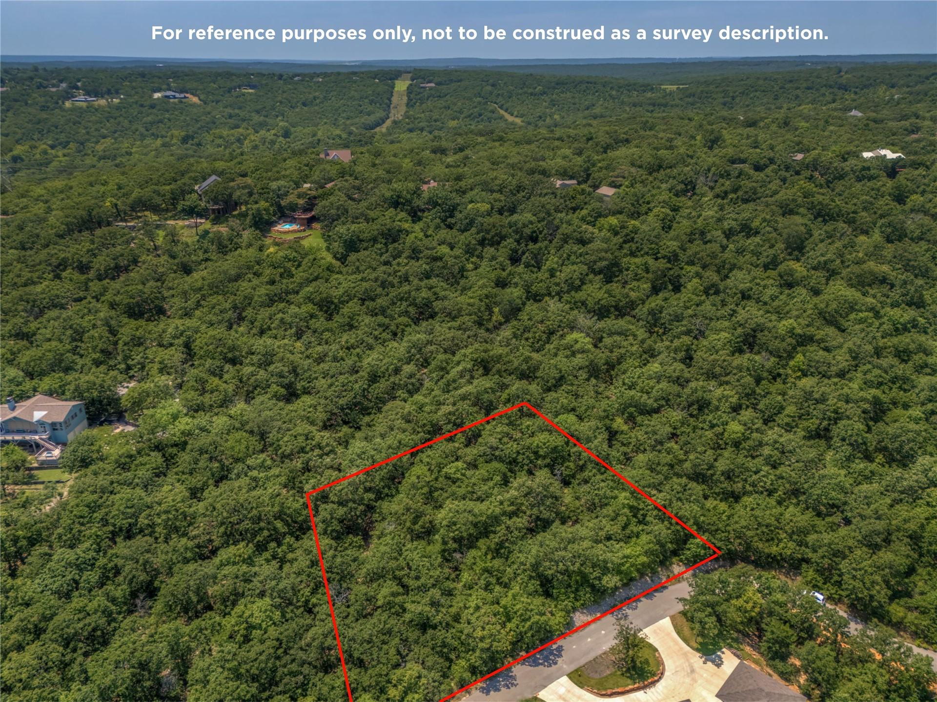 Image 1: Wooded lot bordered by mature trees and a paved st