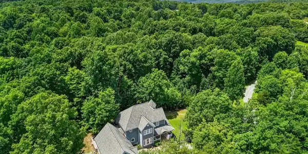 Image 2: AERIAL VIEW, PRIVATE SETTING NESTLED ON 5.10 ACRES