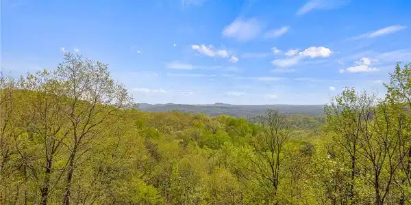 Image 3: Perched among verdant trees, this property offers