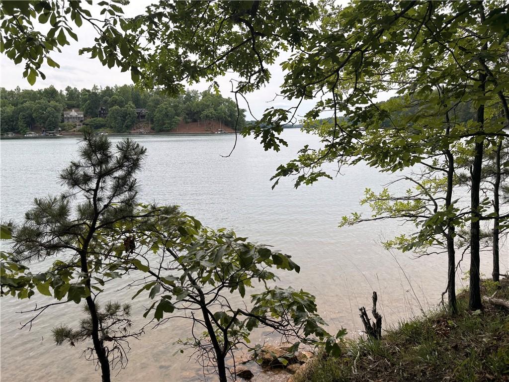 Image 2: A tranquil Lake Keowee view awaits, framed by verd