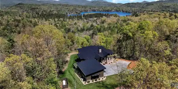 Image 4: Aerial of 7.35 Acre Property & Lake Beyond