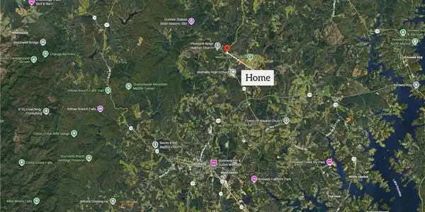 Image 4: Satellite view illustrates the home's proximity to